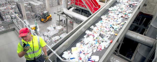 Photo showing Pink Skips waste recycling services